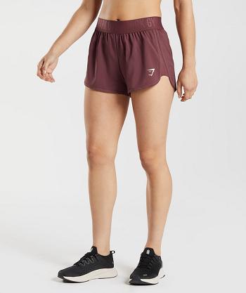 Pantalones Cortos Gymshark Entrenamiento Loose Fit Mujer Rosas Marrones | CO 2718JPQ